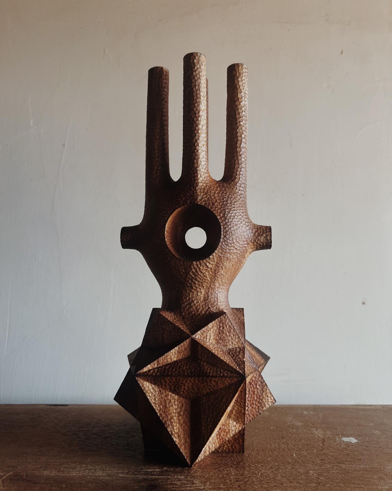 Intriguing Geometric Wood Sculptures By Aleph Geddis (11)