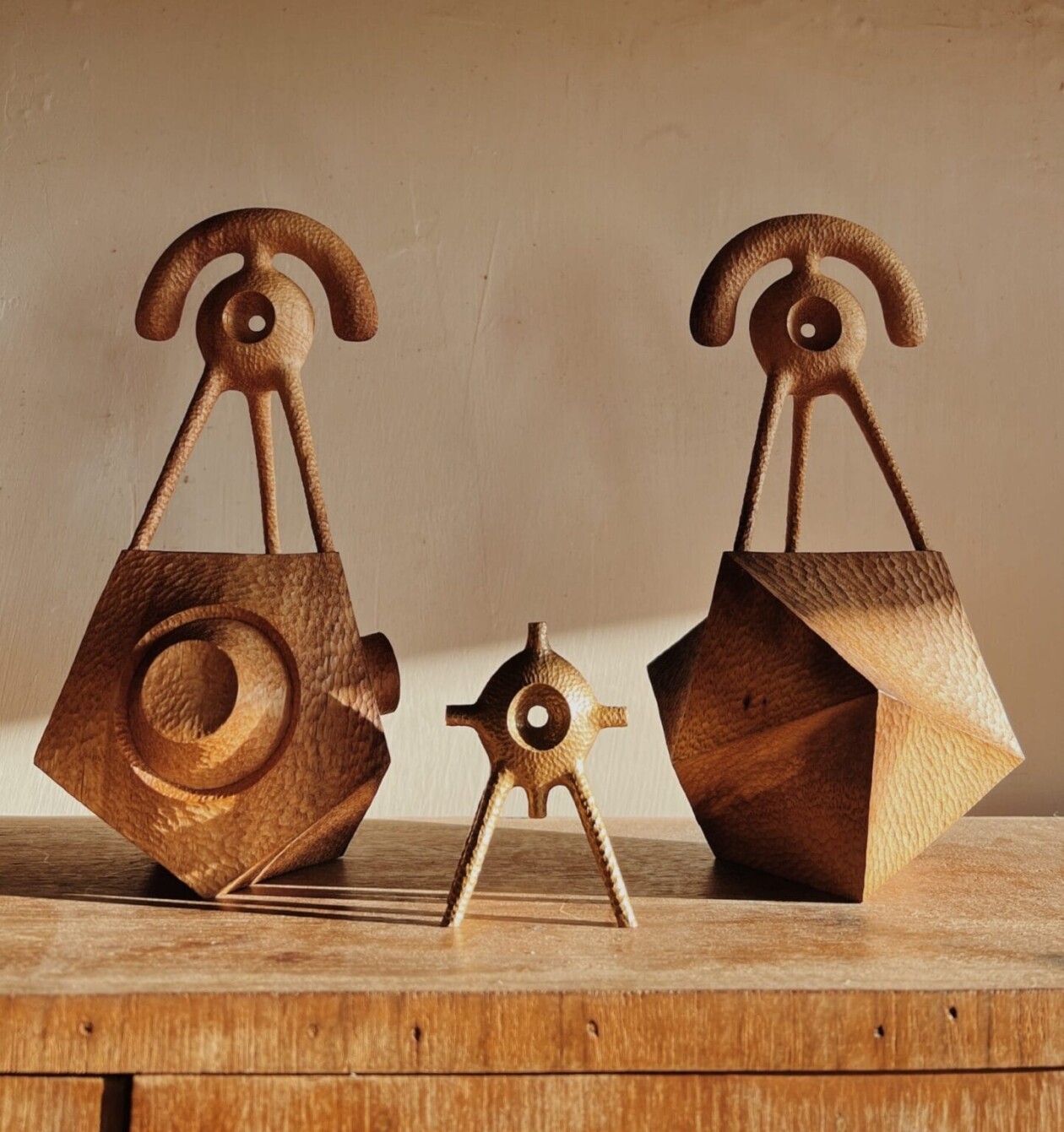 Intriguing Geometric Wood Sculptures By Aleph Geddis (6)