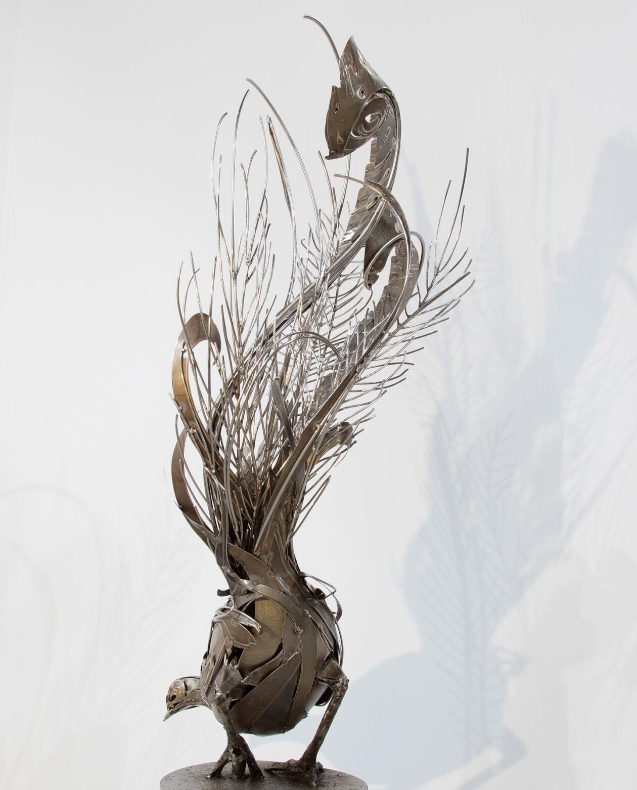 Magnificent Metallic Animal Sculptures Made With Sweeping Lines By Georgie Seccull (19)