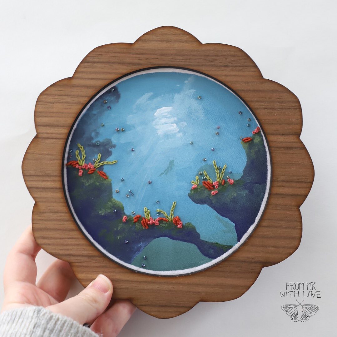 Painting And Embroidery Combined To Make Stunning Mixed Media Animal And Natural Landscape Artworks By Mk Metten (17)