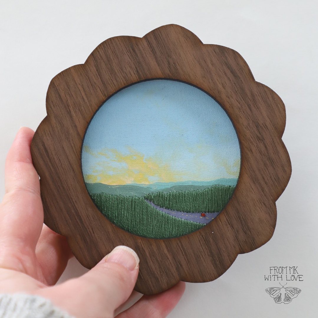 Painting And Embroidery Combined To Make Stunning Mixed Media Animal And Natural Landscape Artworks By Mk Metten (18)