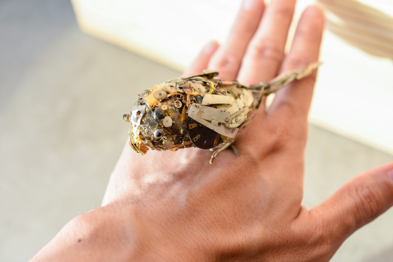 Spare Parts Of Clocks And Glasses Upcycled Into Incredible Animal Sculptures By Megane Tokei Ito (16)