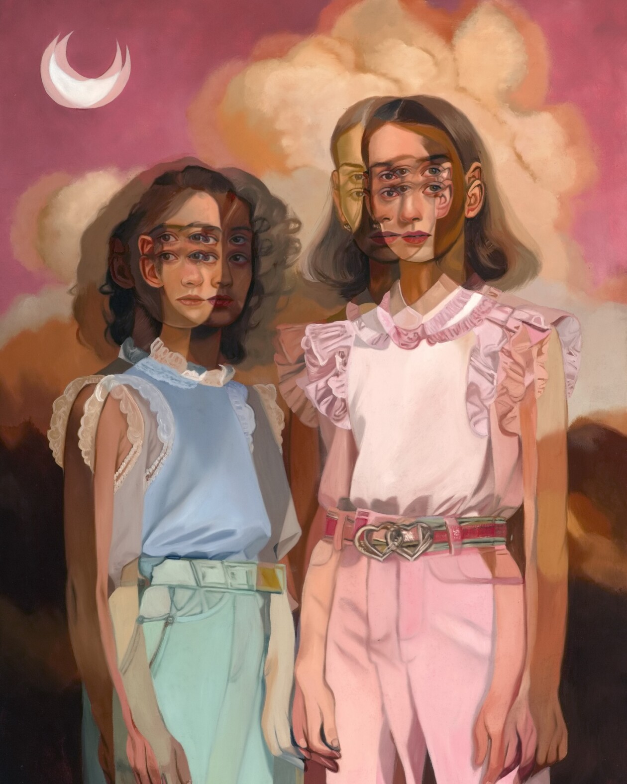 Alex Garant Overlaps Repeated Female Figures To Create Unique And Hypnotizing Portrait Paintings (15)