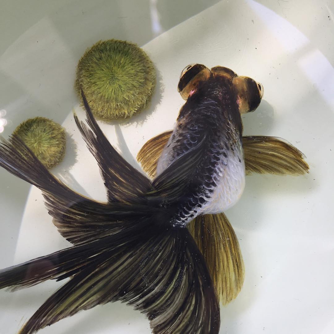 Alive Without Breath, 3d Animals Painted In Layers Of Resin By Keng Lye (3)