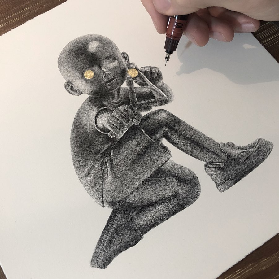 Detailed Stipple Illustrations Made Of Tens Of Millions Of Ink Dots By Xavier Casalta (4)