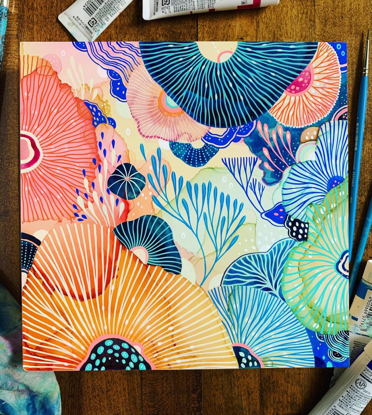 Flaring Mixed Media Paintings Of Dreamy Aquatic Ecosystems By Yellena James (6)