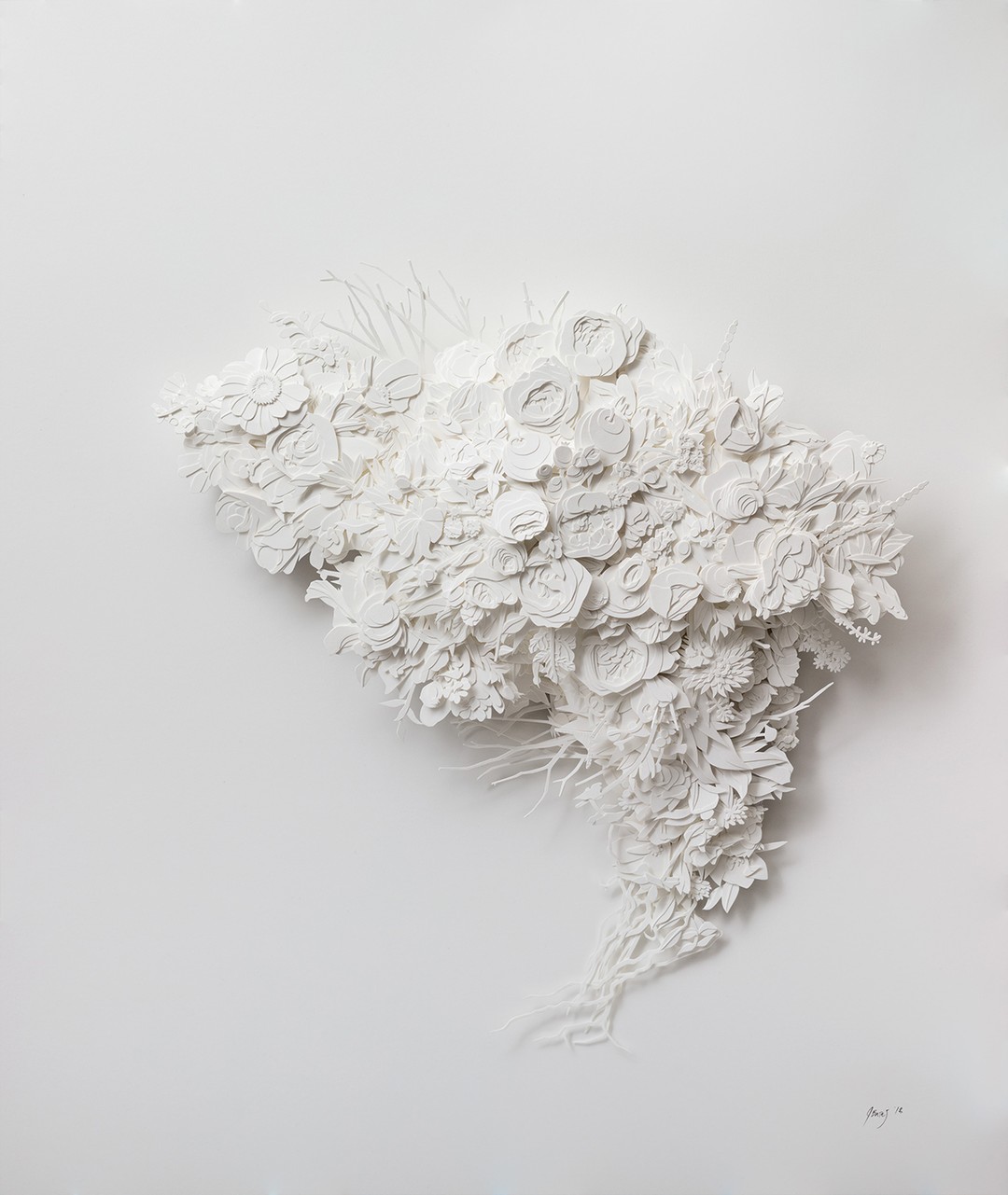 Gorgeously Intricate Floral Paper Cutting Sculptures By Joey Bates (9)