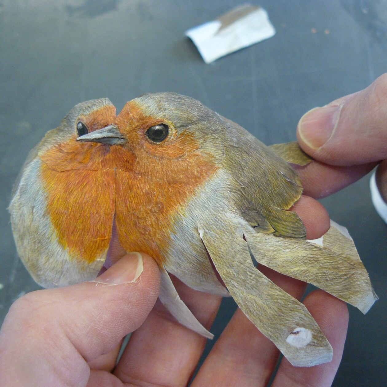 Hyper Realistic Bird Sculptures Made From Paper And Watercolor Paint By Johan Scherft (11)