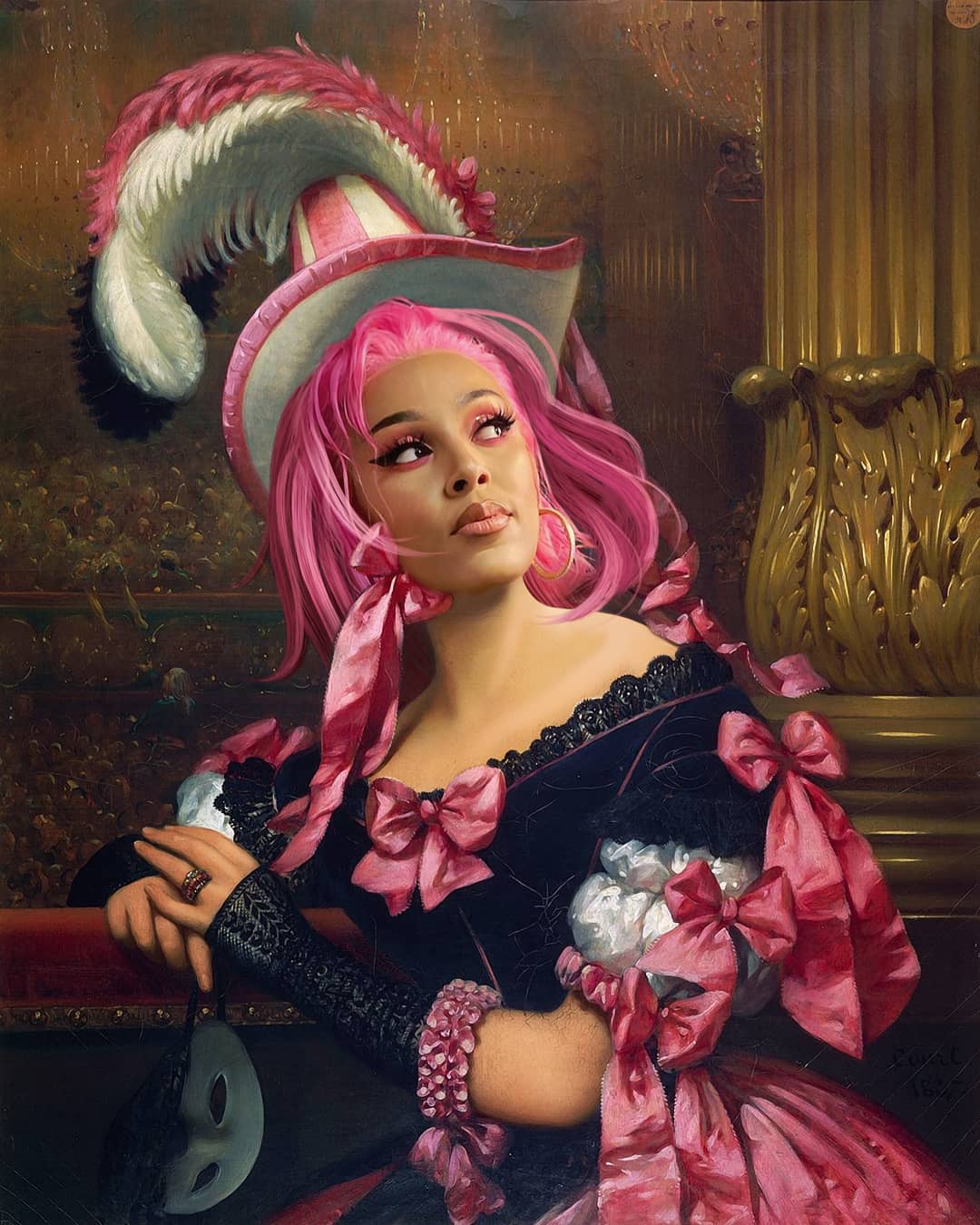 Kyès Recreates Portraits Of Celebrities As If They Were In Classical Paintings (1)