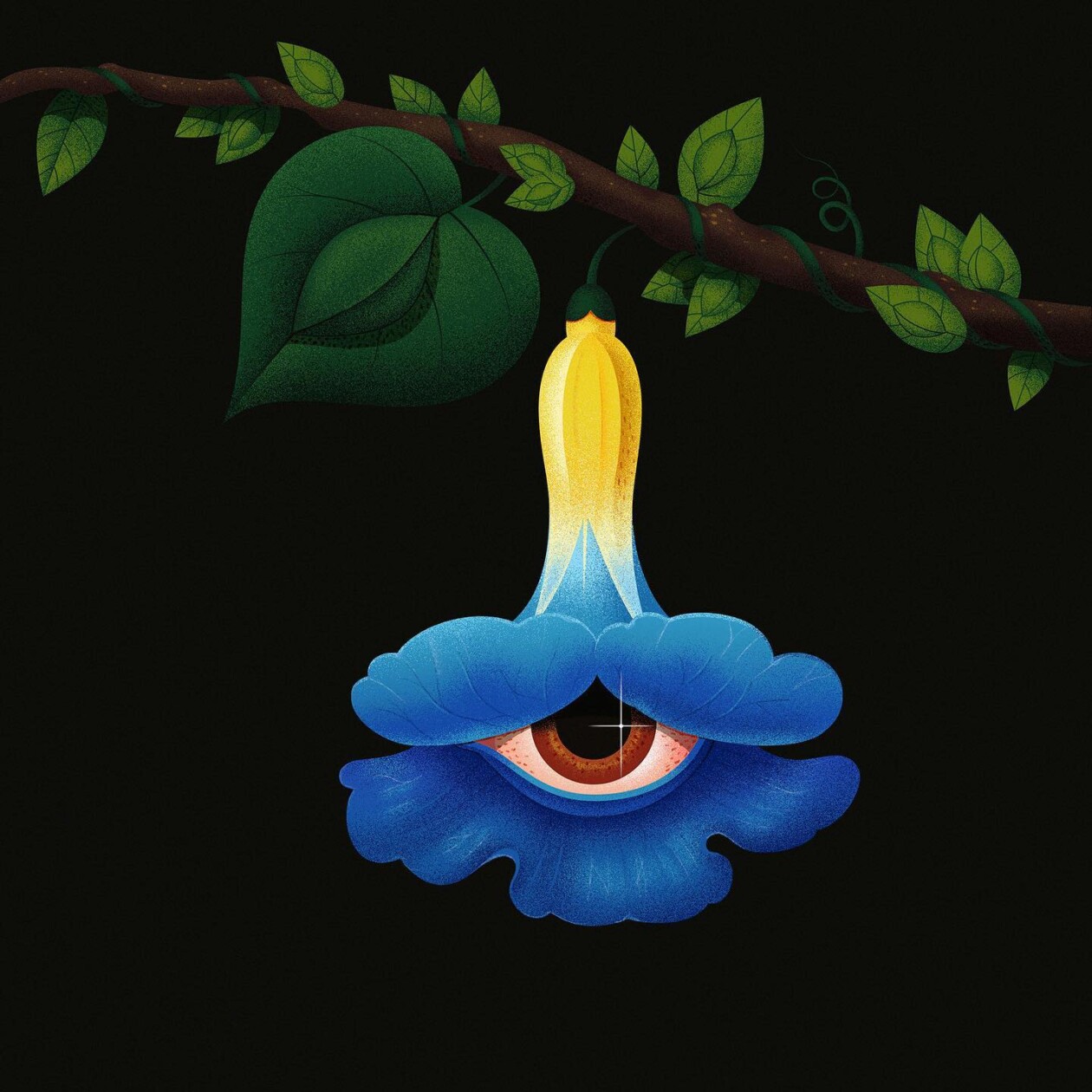 Marvelous Surrealistic Illustrations Of Eyes Peering From Plants And Animals By Ana Miminoshvili (4)