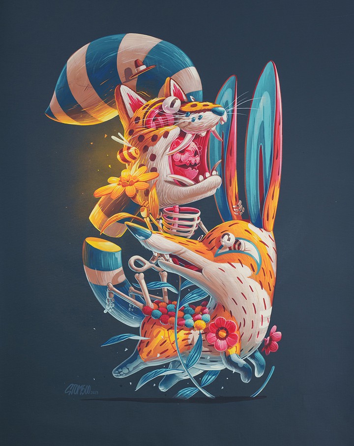 Vibrant Surrealistic Cartoon Illustrations And Murals By Locatelli Thomas (10)