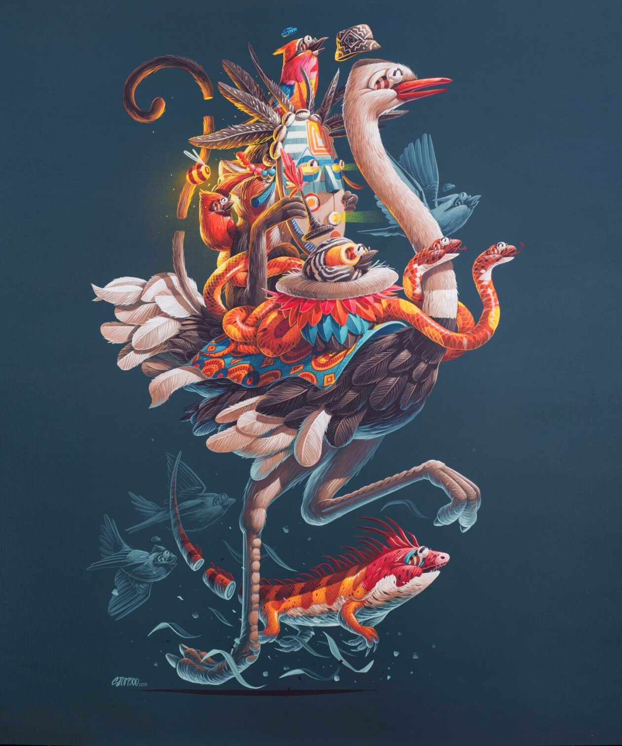 Vibrant Surrealistic Cartoon Illustrations And Murals By Locatelli Thomas (13)