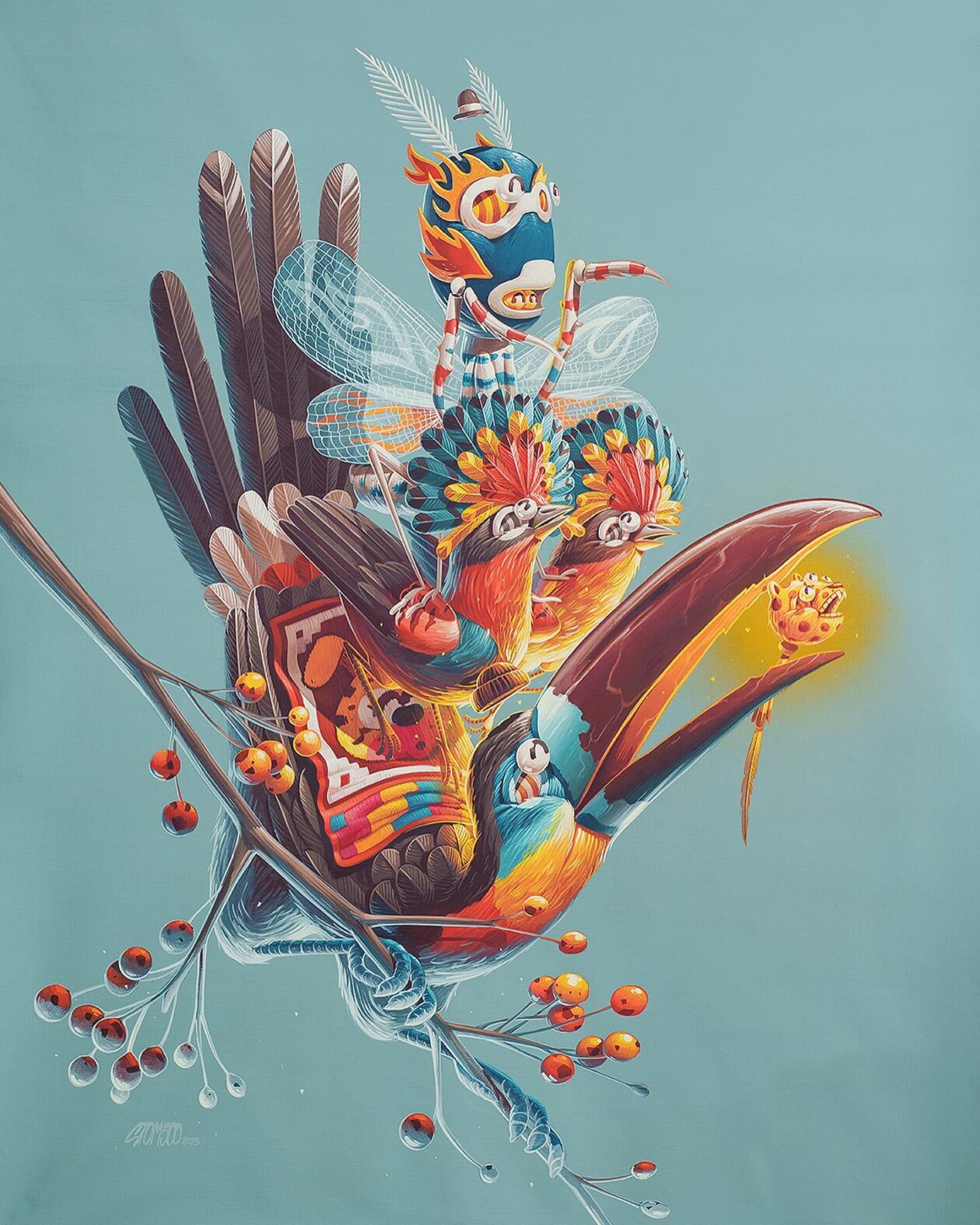 Vibrant Surrealistic Cartoon Illustrations And Murals By Locatelli Thomas (14)