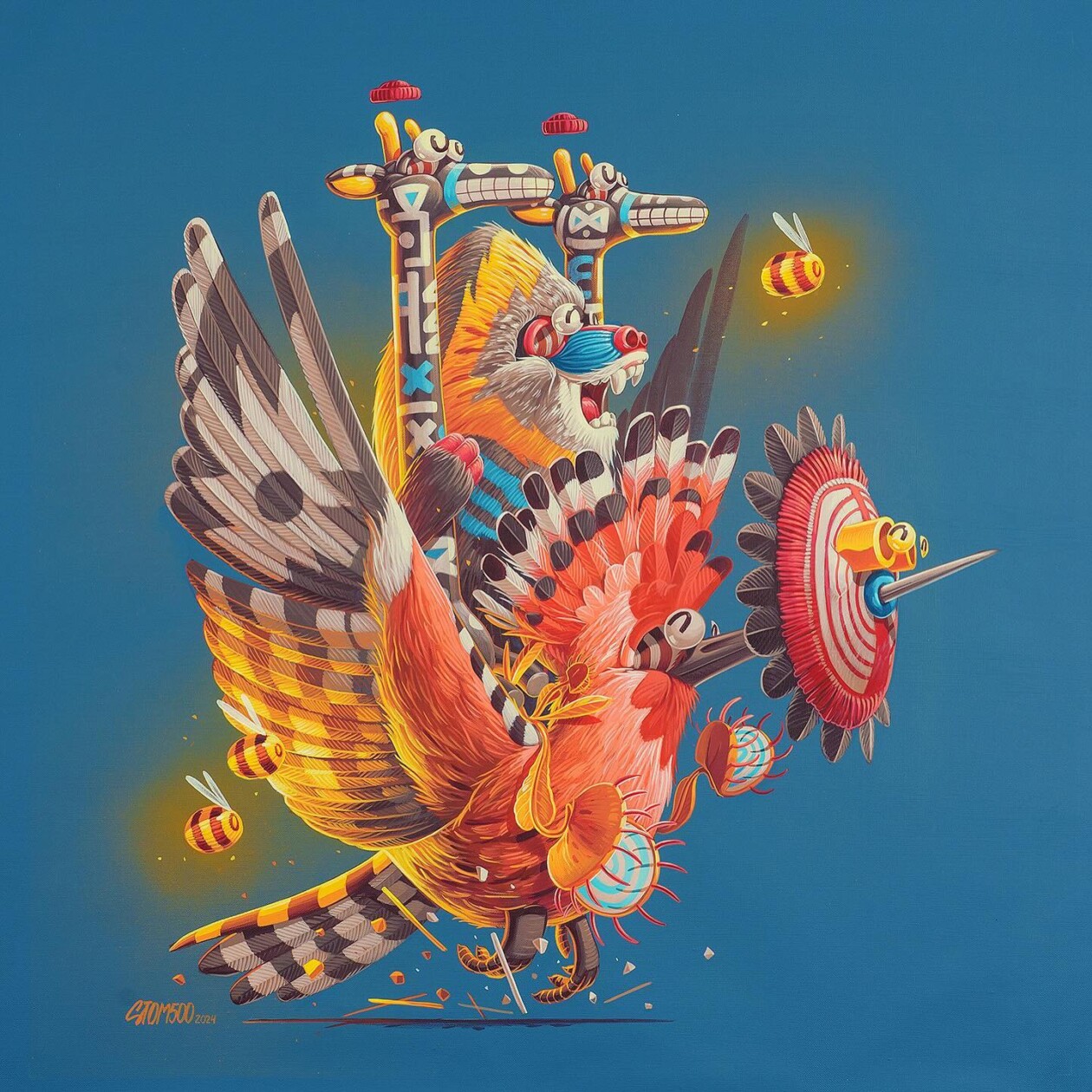 Vibrant Surrealistic Cartoon Illustrations And Murals By Locatelli Thomas (15)