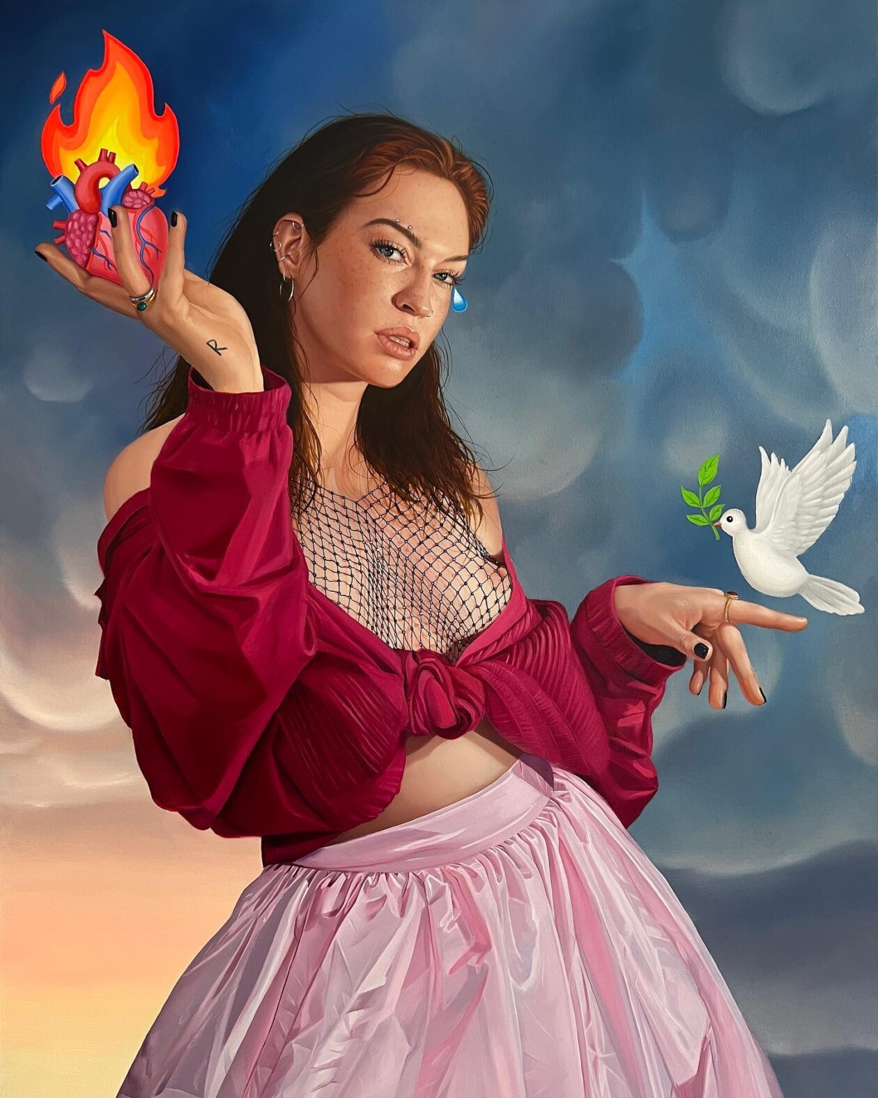 Vivid Portrait Paintings Of Female Figures By Roxanne Sauriol (11)