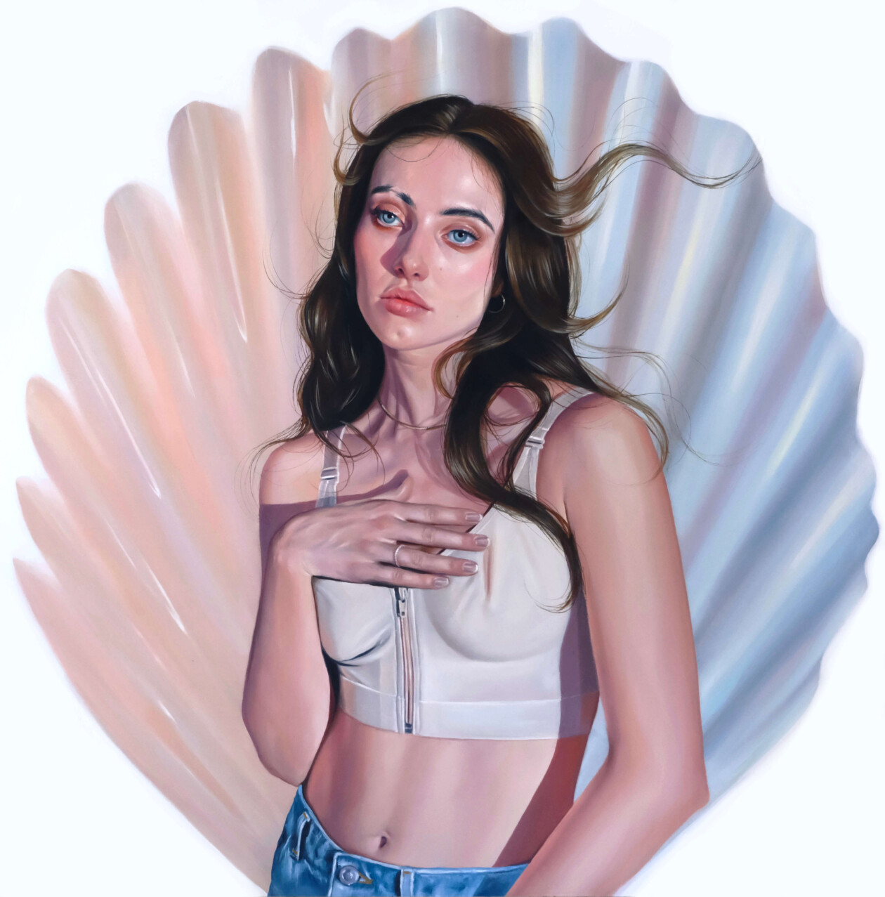 Vivid Portrait Paintings Of Female Figures By Roxanne Sauriol (8)