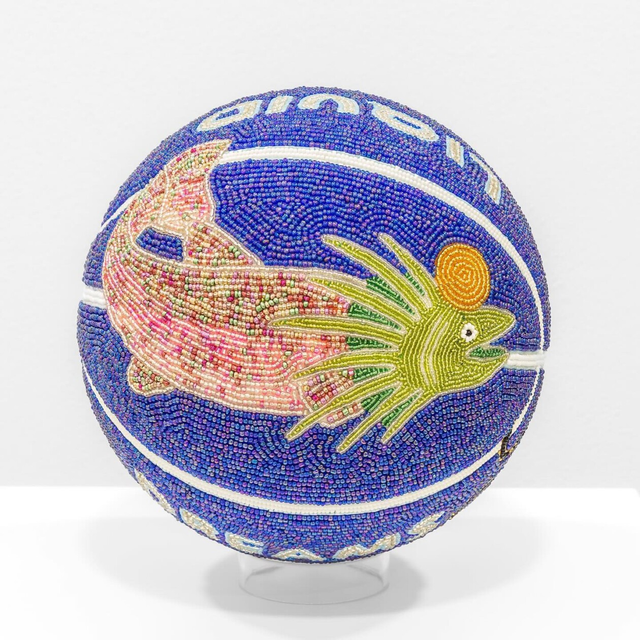 From Playground To Prophecy, Jorge Mañes Rubio's Beaded Basketball Sculptures (2)