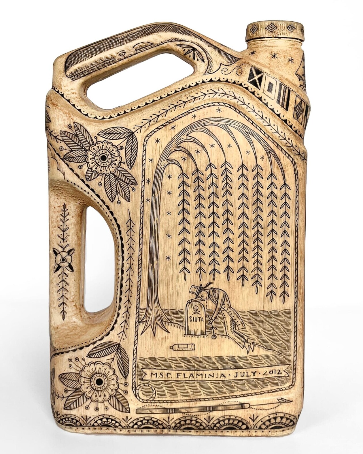 Plastic Scrimshaw, Carving Environmental Allegories On Discarded Waste, By Duke Riley (10)