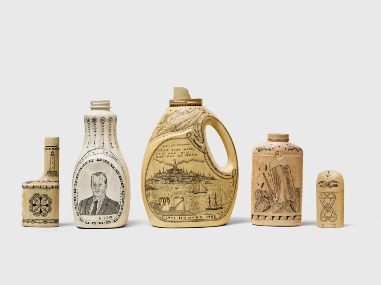 Plastic Scrimshaw, Carving Environmental Allegories On Discarded Waste, By Duke Riley (12)