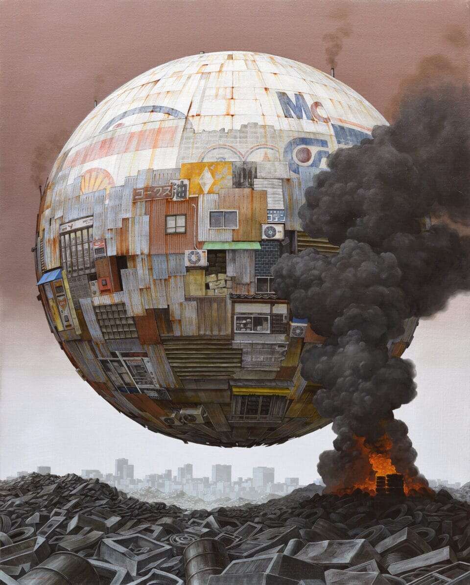 Masakatsu Sashie's Post Apocalyptic Sphere Paintings (2)