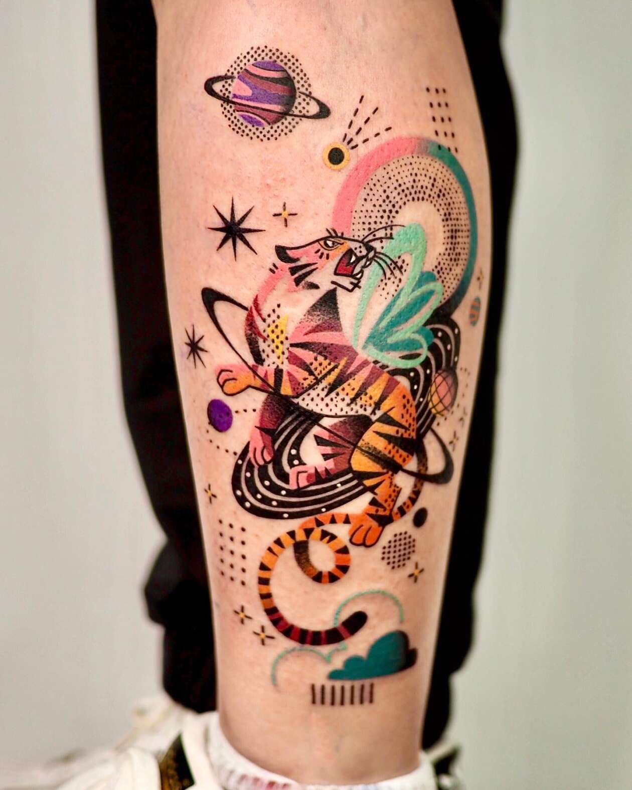 Gaëtan Le Gargasson’s Semi Abstract Animal Tattoos (17)