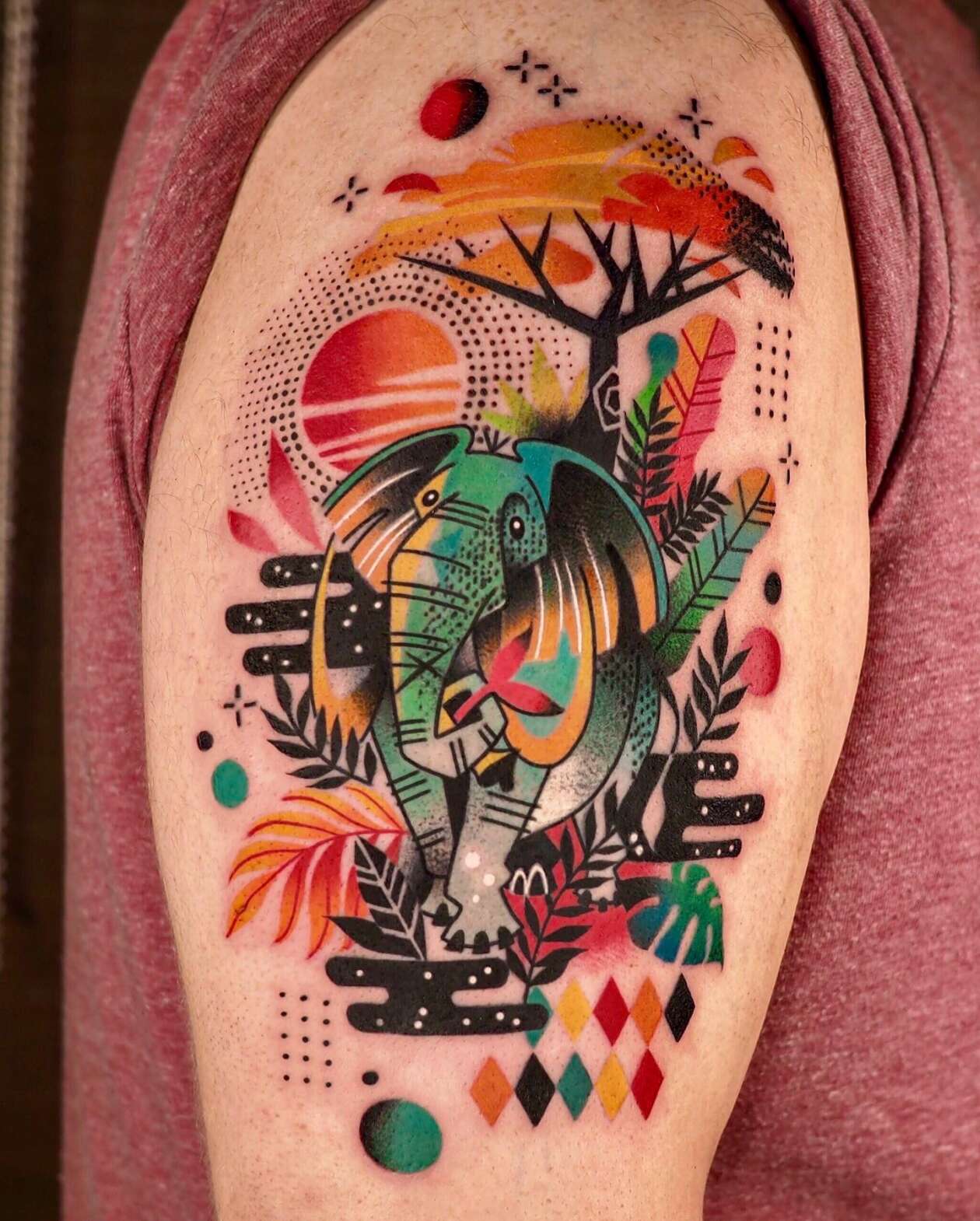 Gaëtan Le Gargasson’s Semi Abstract Animal Tattoos (19)