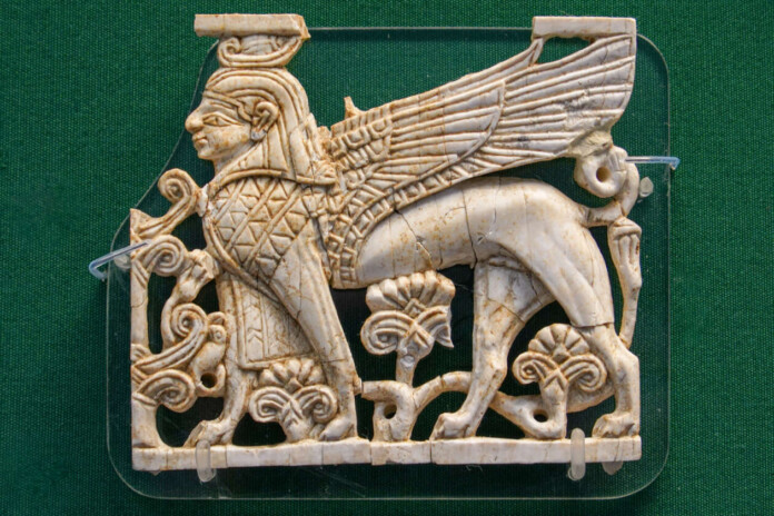 Phoenician Sphinx, Nimrud, 9th 8th Century Bc The British Museum, Photo By Ozymandias. This Phoenician Ivory Reproduces Popular Egyptian Themes