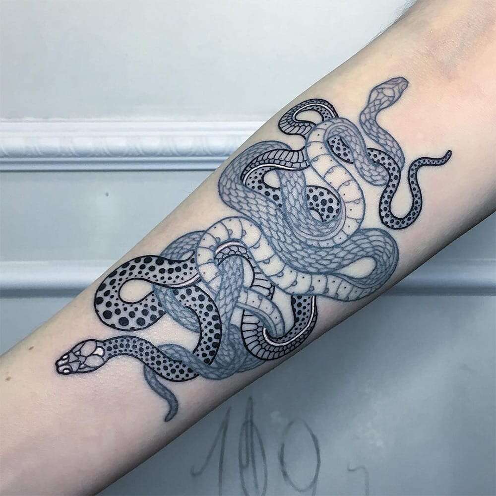 Serpentine Tattoos By Mirko Sata (10)
