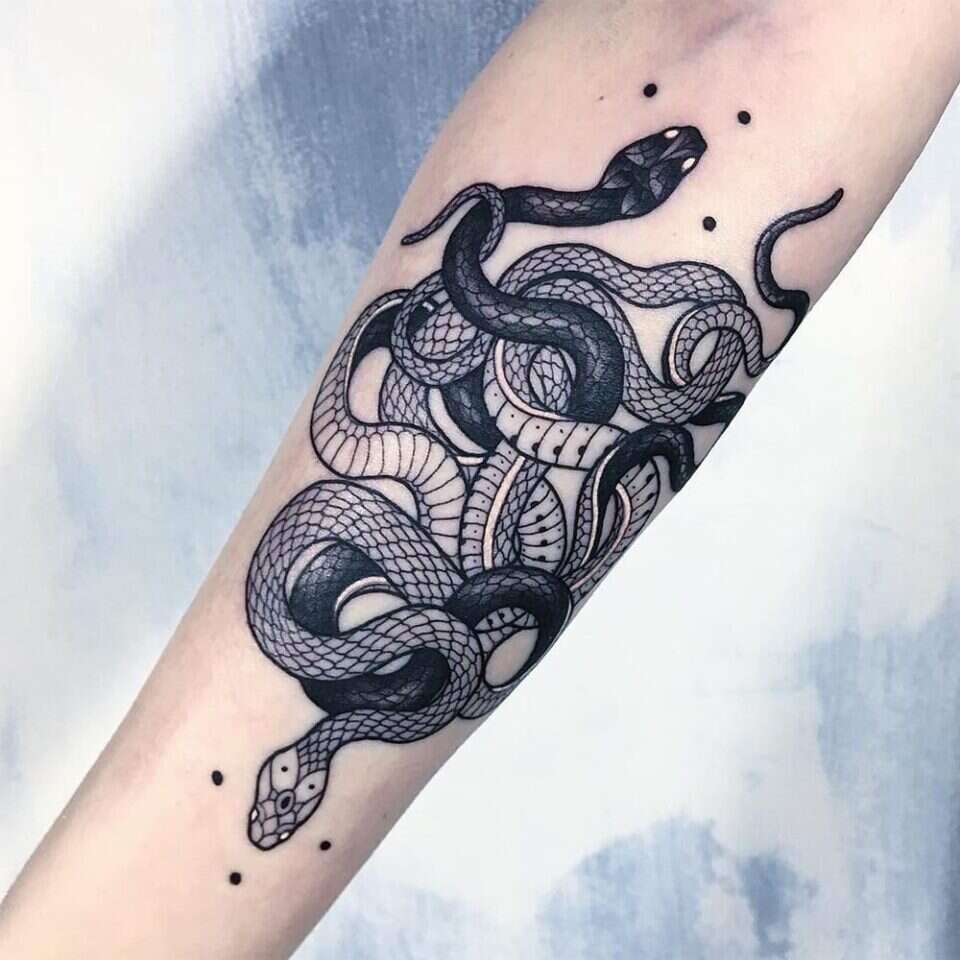 Serpentine Tattoos By Mirko Sata (8)