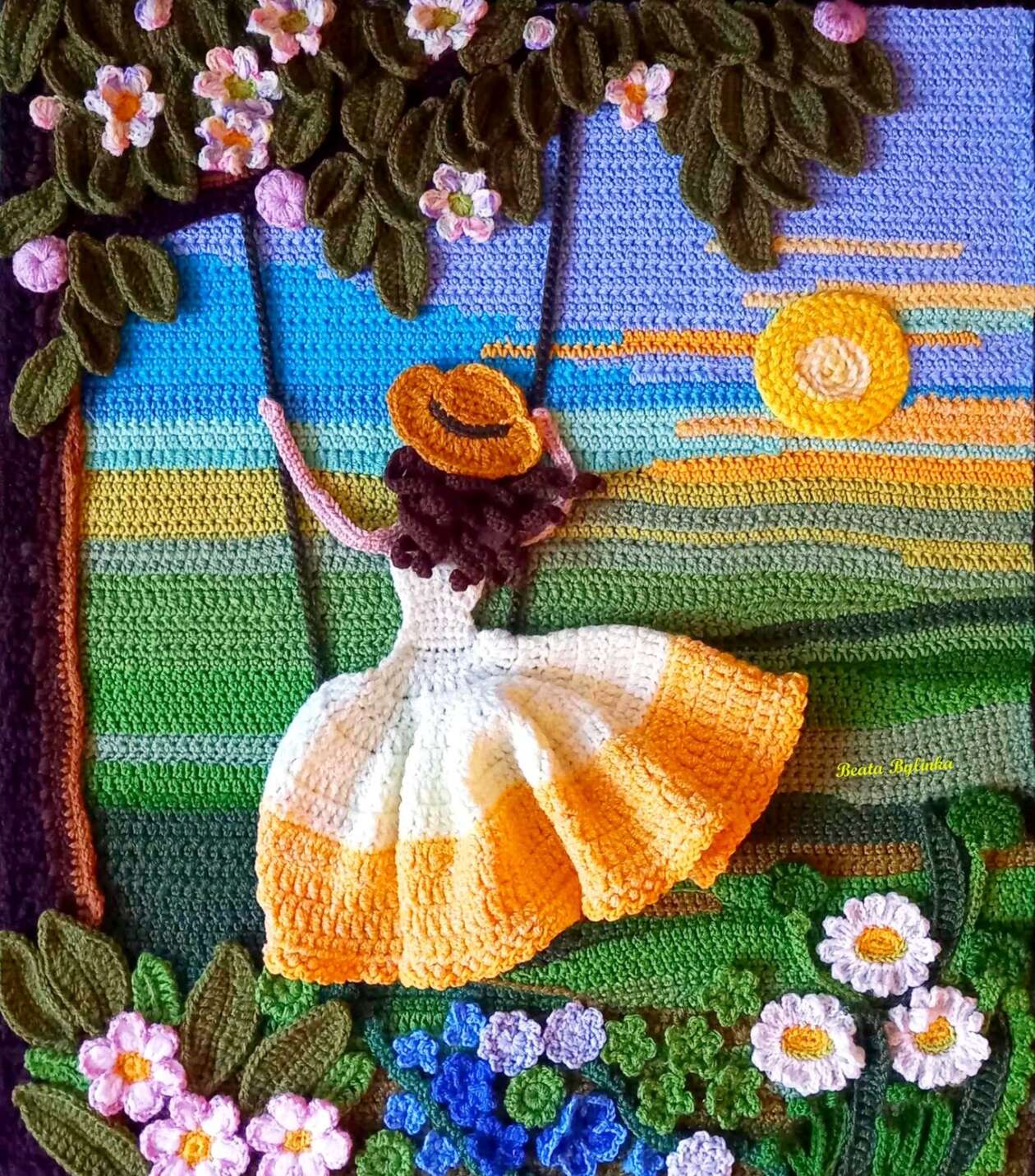 Beata Bylinka’s Crochet 'paintings' (2)