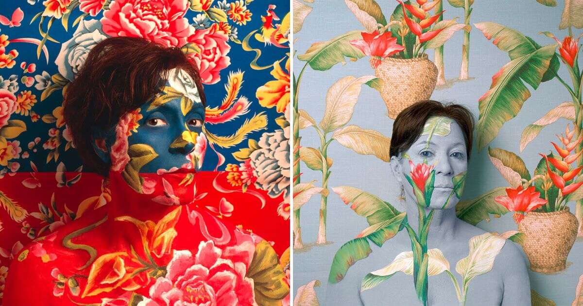Cecilia Paredes: surreal camouflage self-portrait photography