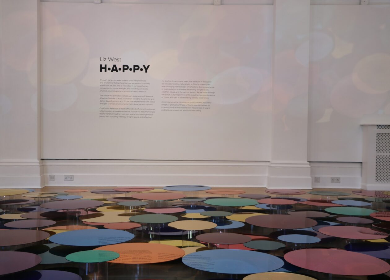 Liz West's Colorful Disc Installation 'h.a.p.p.y (2)