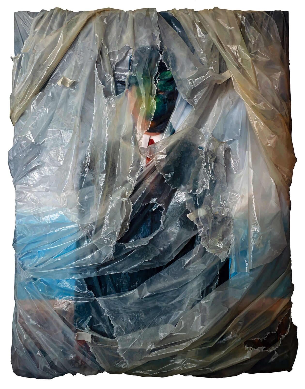 Robin Eley’s Paintings Of Plastic Wrapped Iconic Artworks (1)