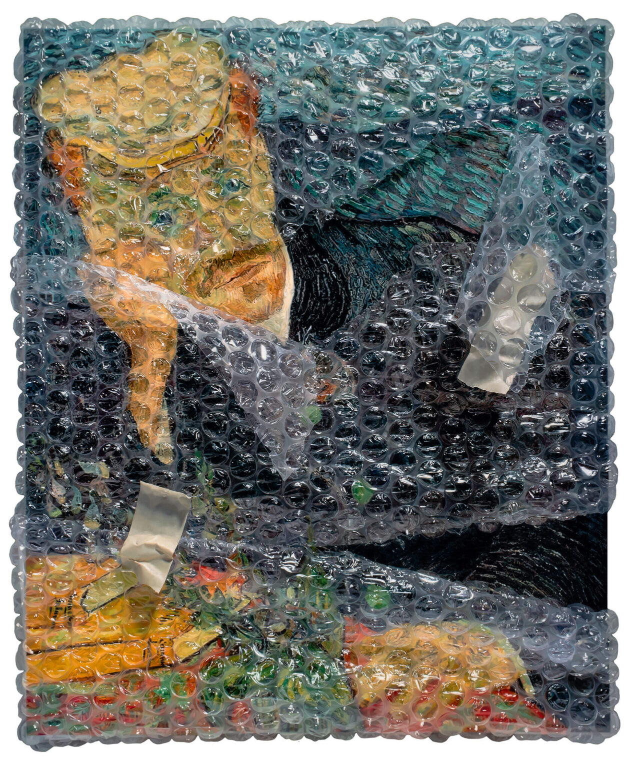 Robin Eley’s Paintings Of Plastic Wrapped Iconic Artworks (2)