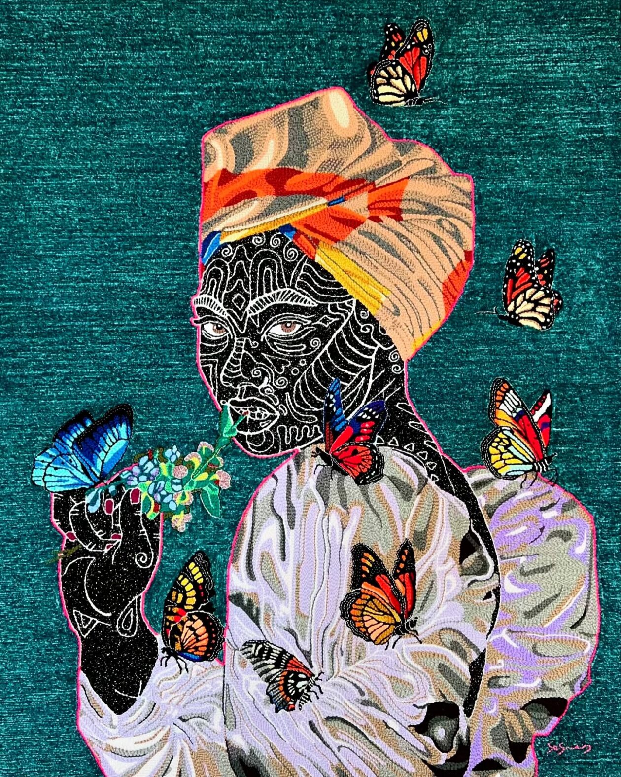 Simone Saunders' Hand Tufted Textile Portraits (1)