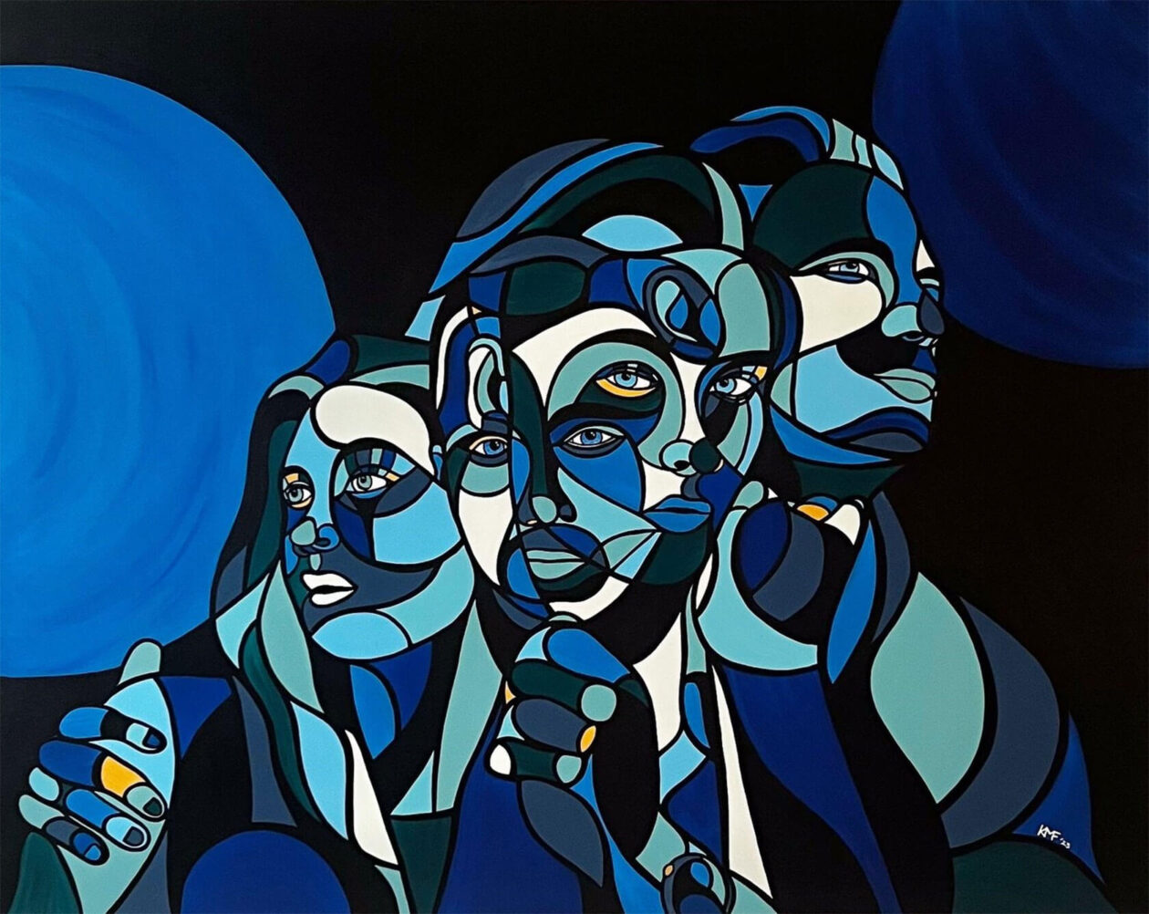 Kevin M. Fletcher's Kaleidoscopic Portrait Paintings (12)