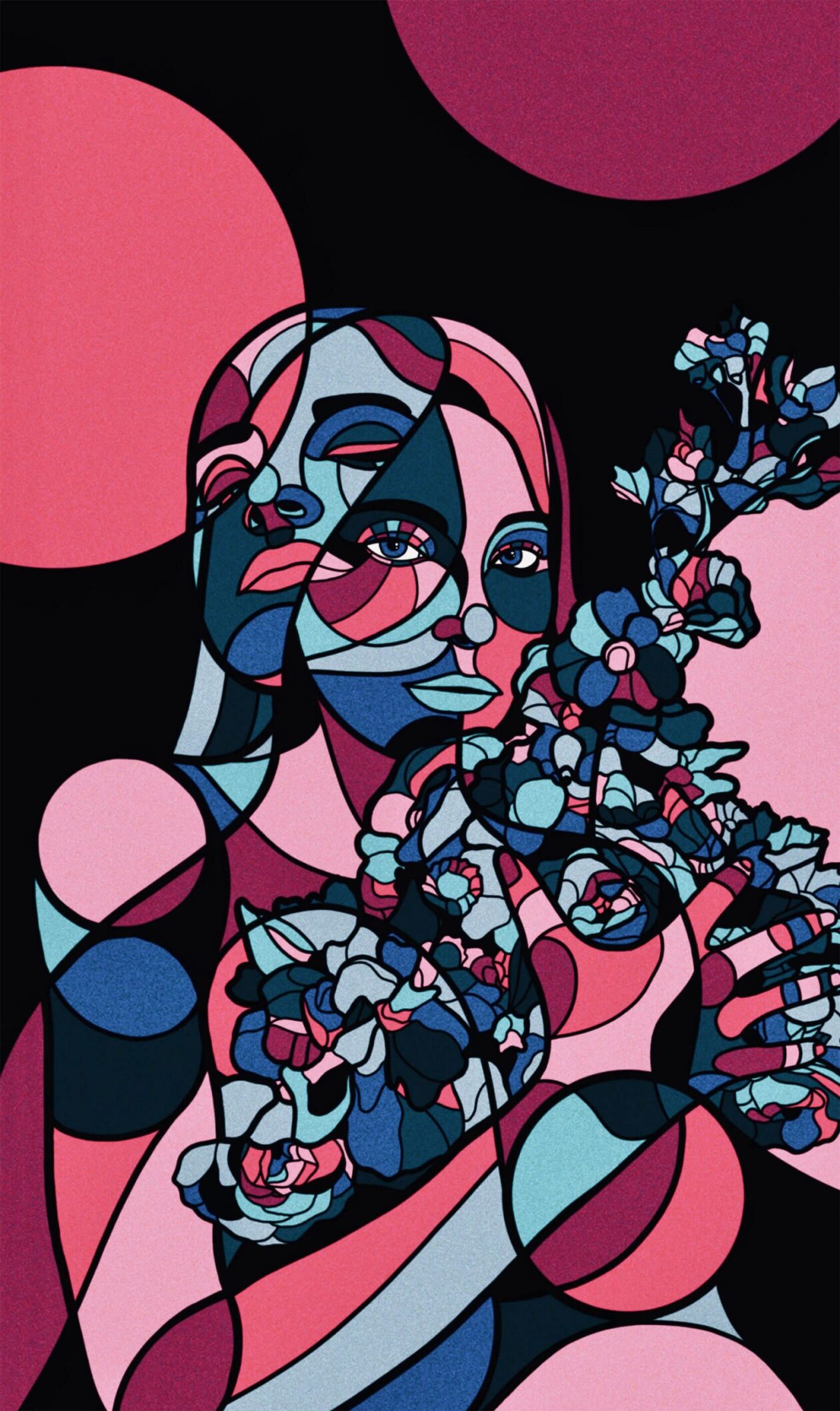 Kevin M. Fletcher's Kaleidoscopic Portrait Paintings (13)