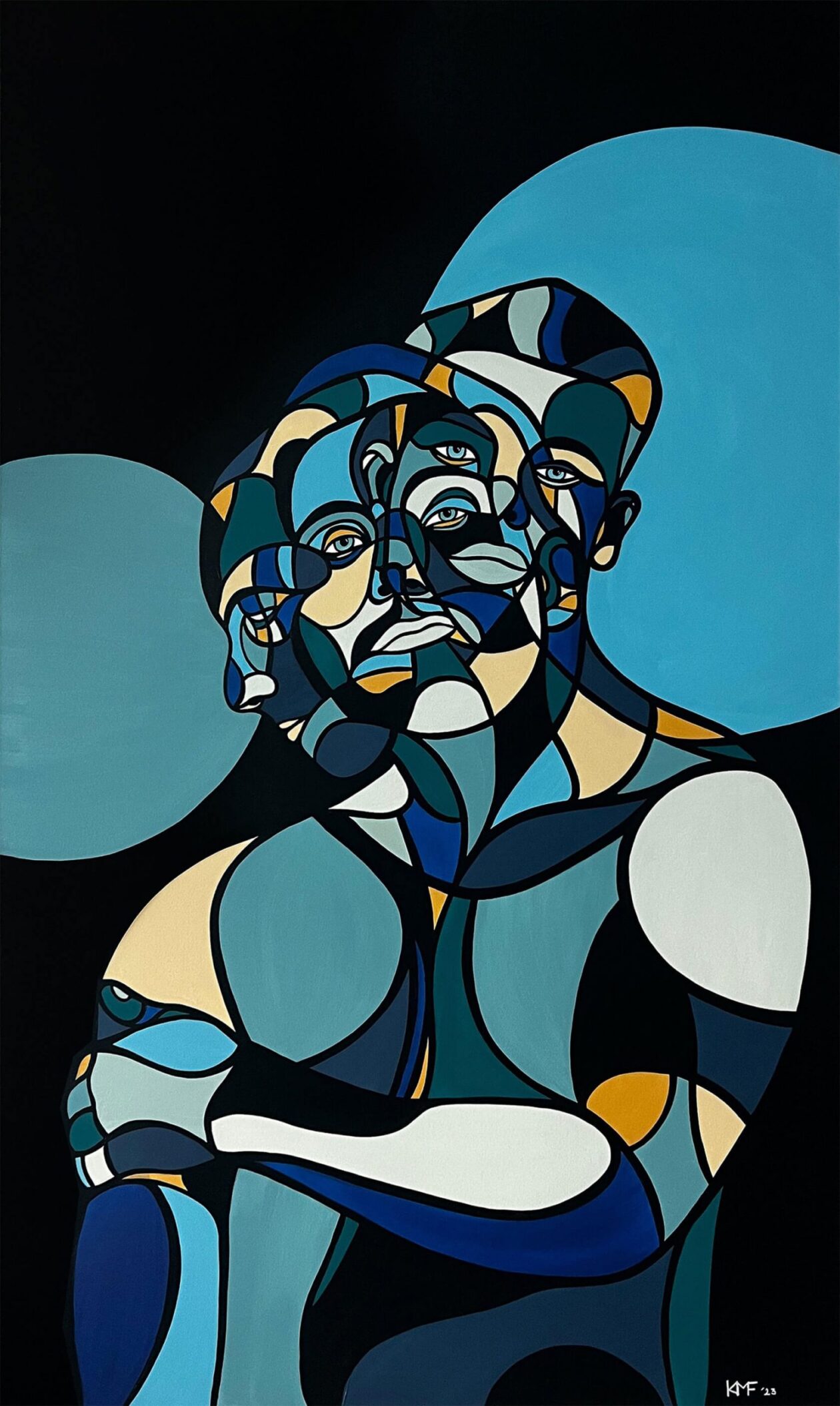 Kevin M. Fletcher's Kaleidoscopic Portrait Paintings (14)