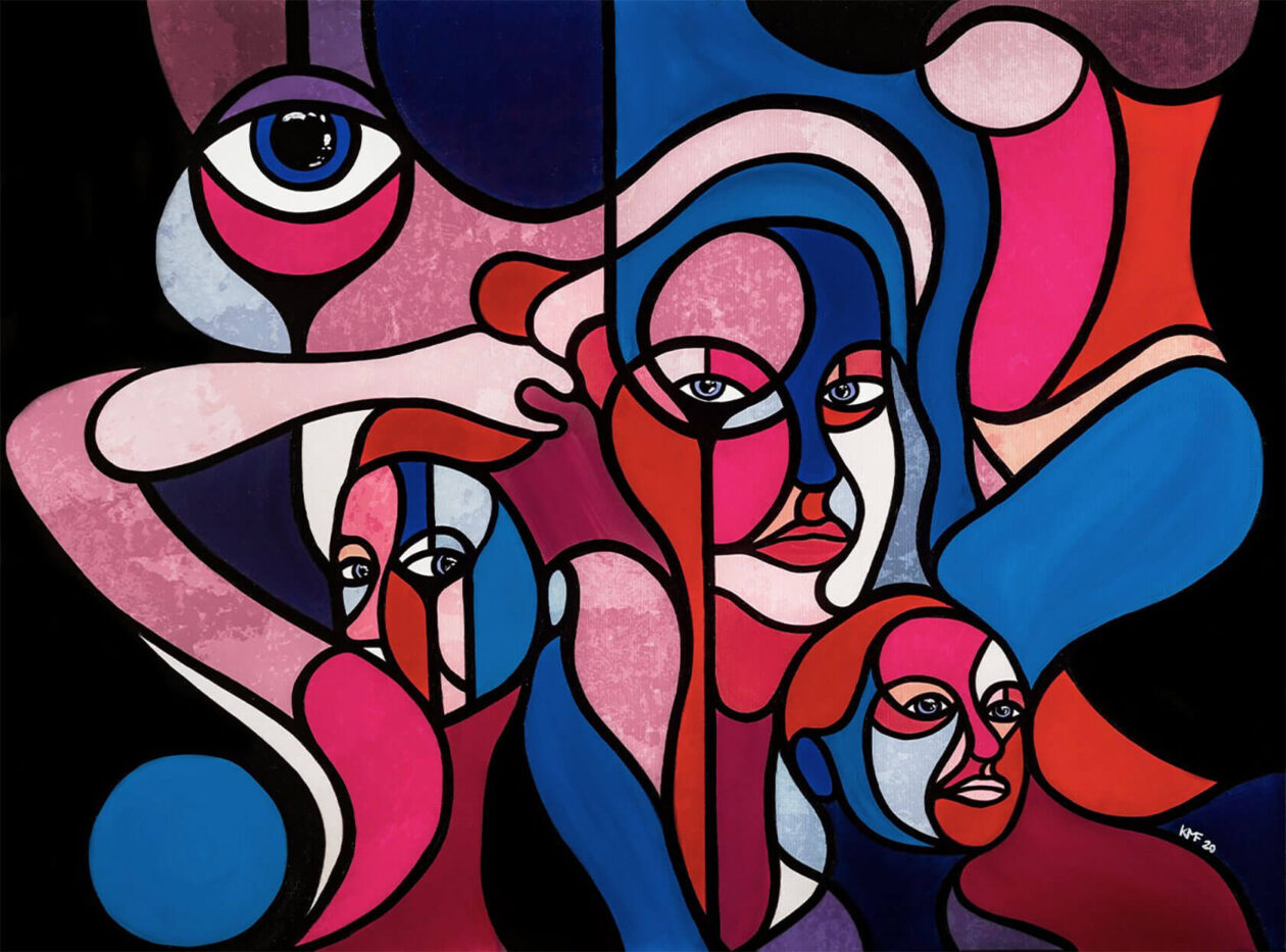 Kevin M. Fletcher's Kaleidoscopic Portrait Paintings (16)