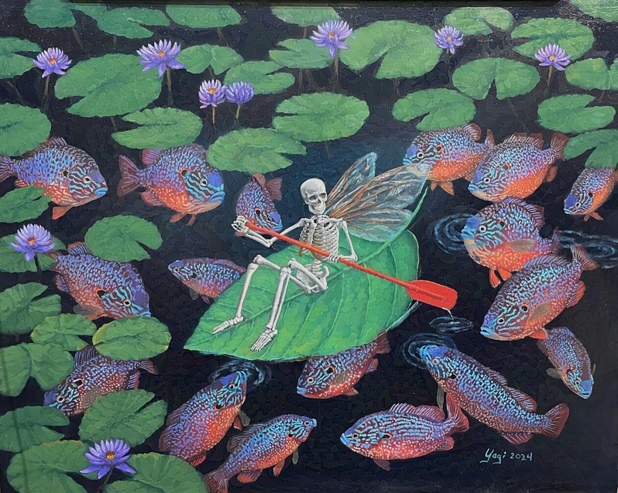 Sandra Yagi's Paintings Of Winged Skeletons (1)