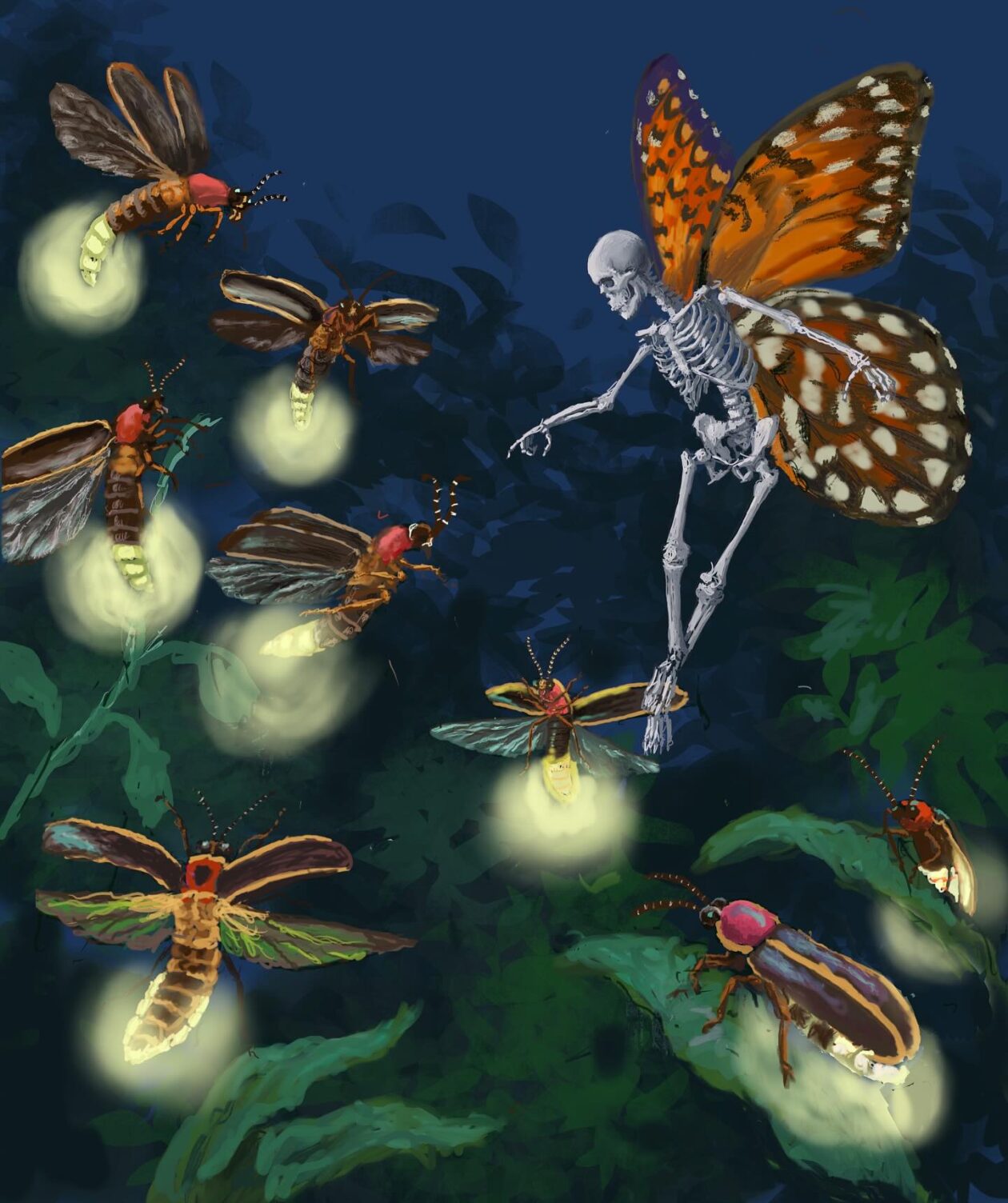 Sandra Yagi's Paintings Of Winged Skeletons (10)