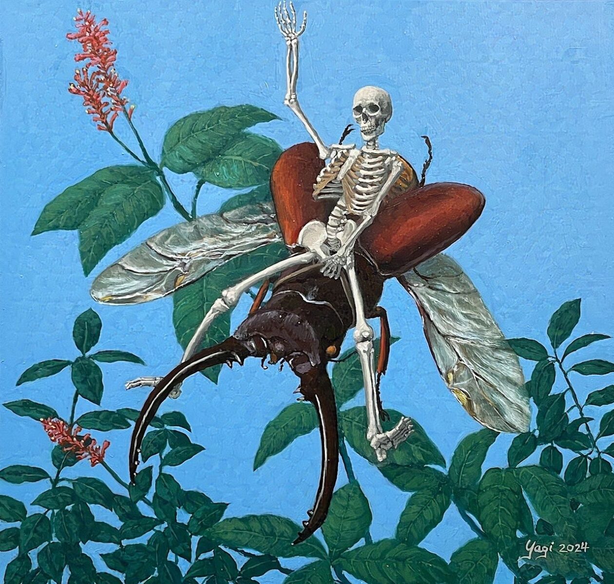 Sandra Yagi's Paintings Of Winged Skeletons (5)