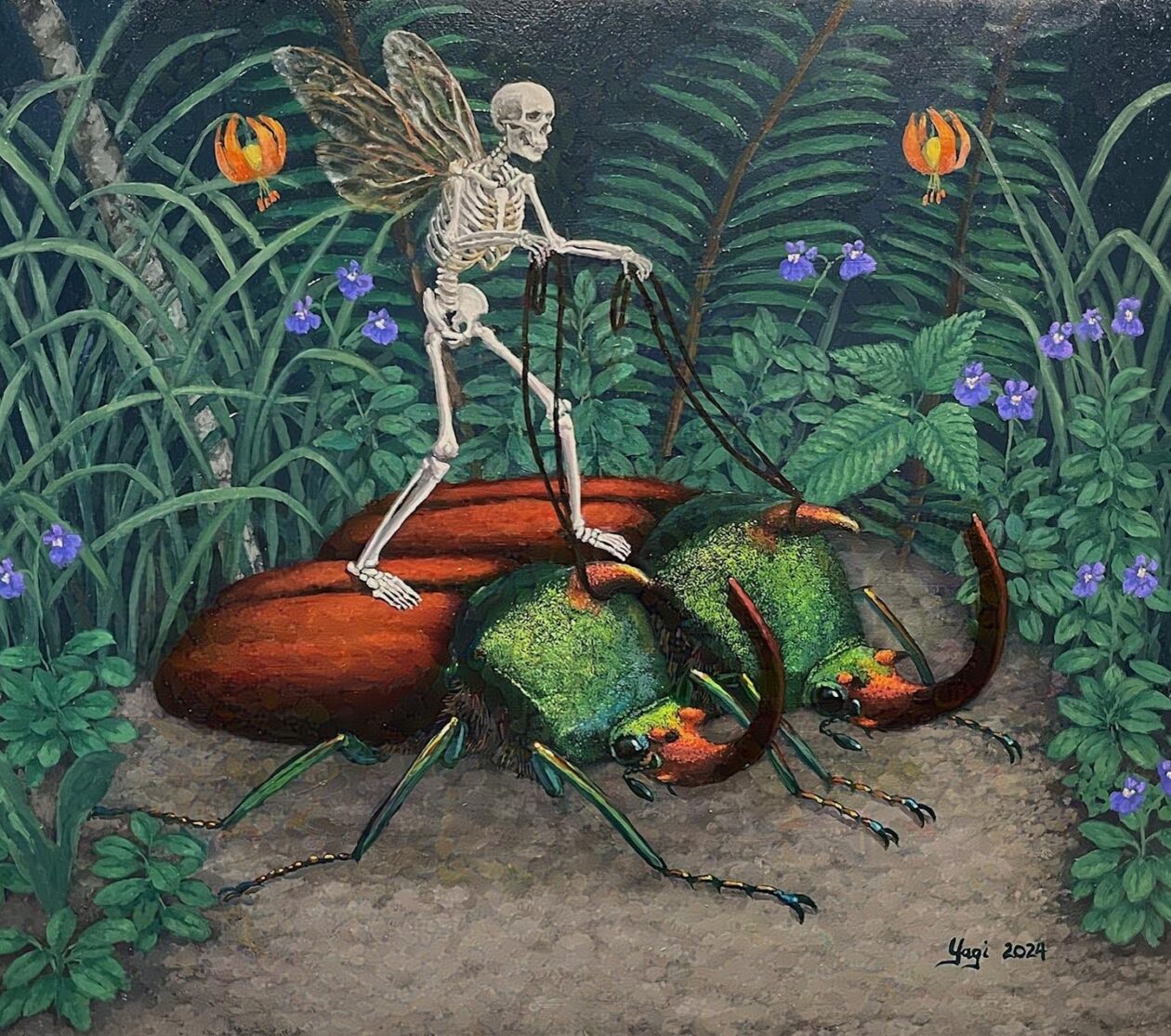 Sandra Yagi's Paintings Of Winged Skeletons (6)