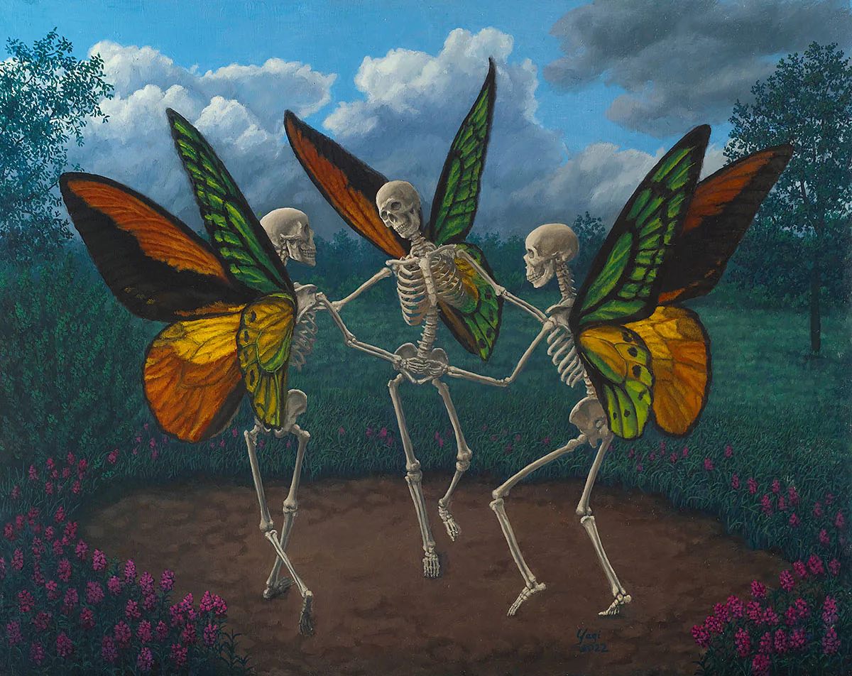 Sandra Yagi's Paintings Of Winged Skeletons (9)