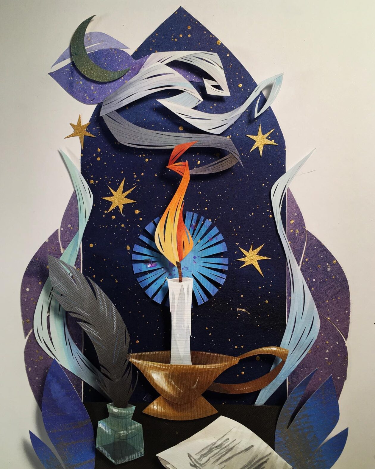 Textured Cut Paper Illustrations By Morgana Wallace (1)