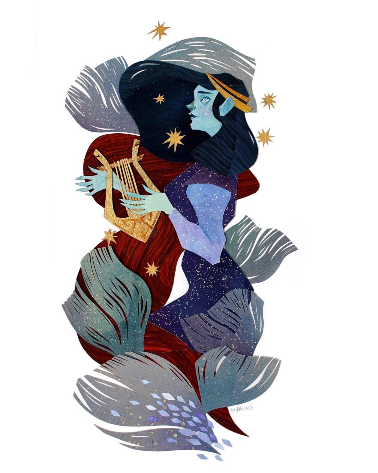 Textured Cut Paper Illustrations By Morgana Wallace (11)