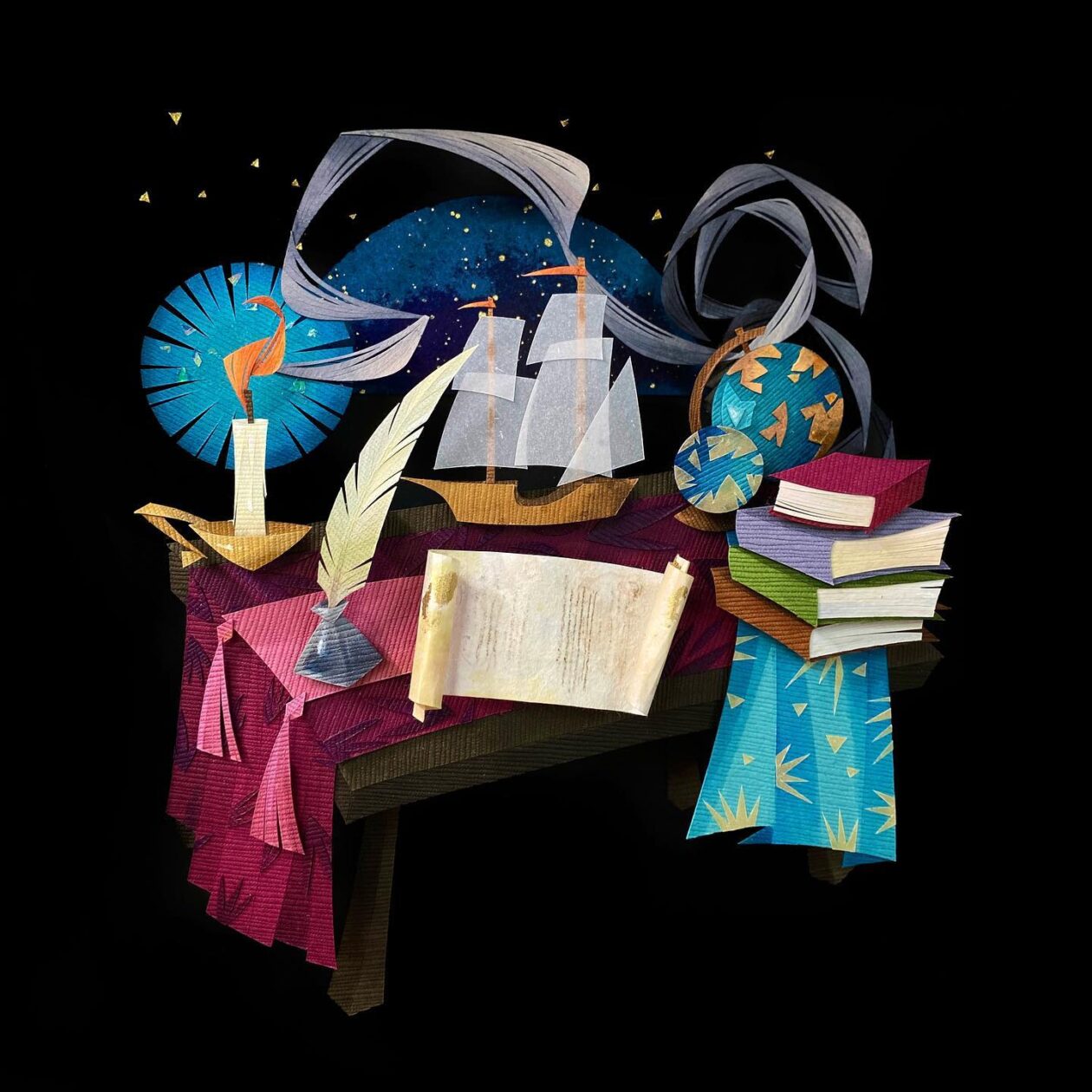 Textured Cut Paper Illustrations By Morgana Wallace (12)