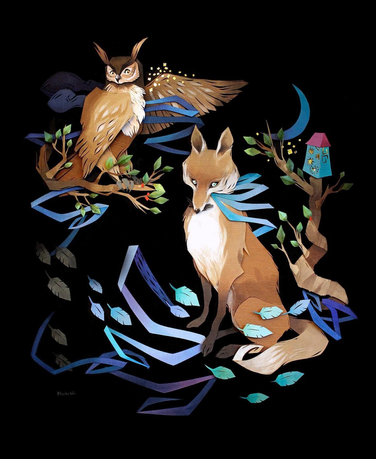 Textured Cut Paper Illustrations By Morgana Wallace (9)