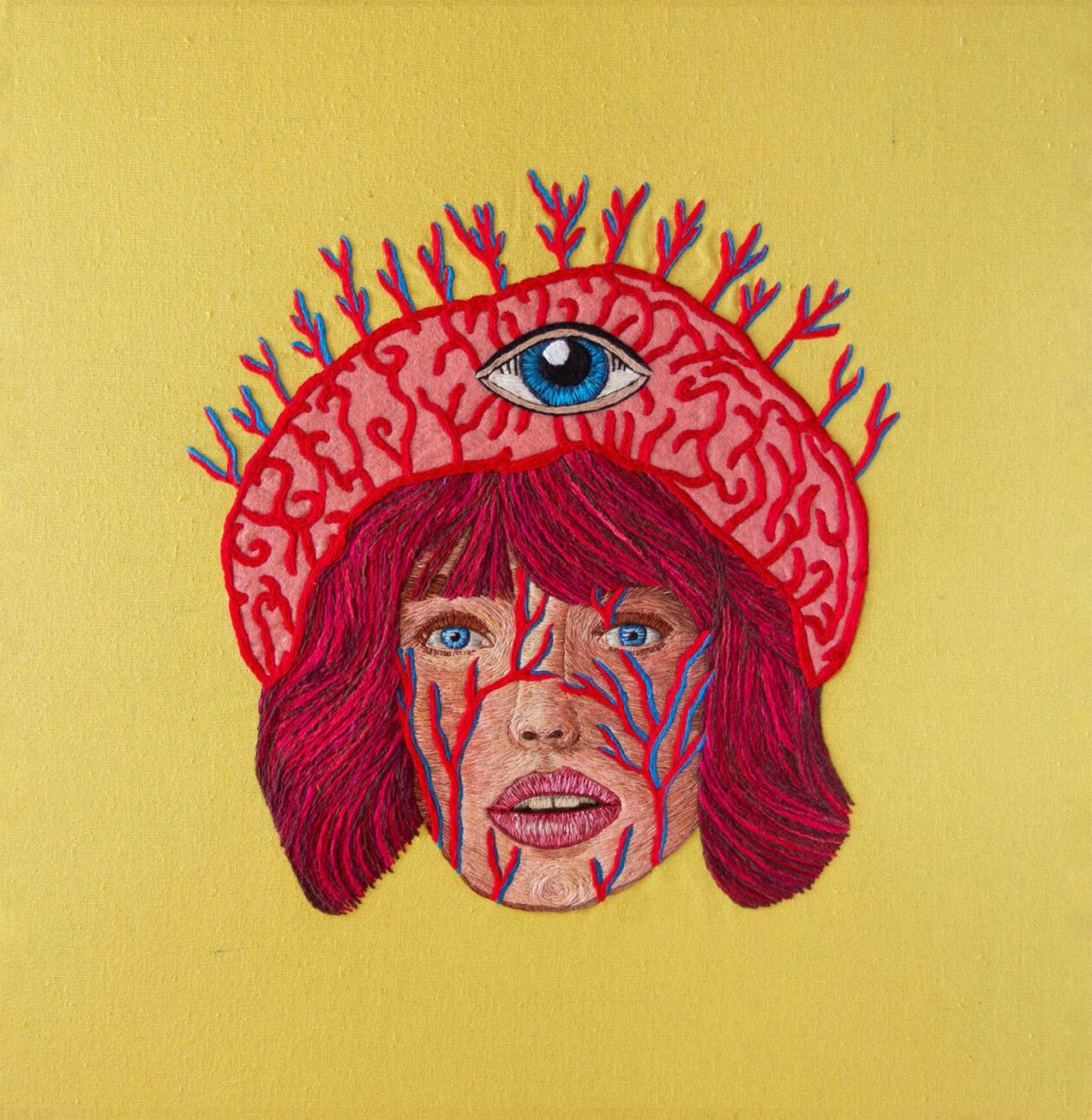 Flávia Itiberê's Surreal Embroidered Paintings (1)