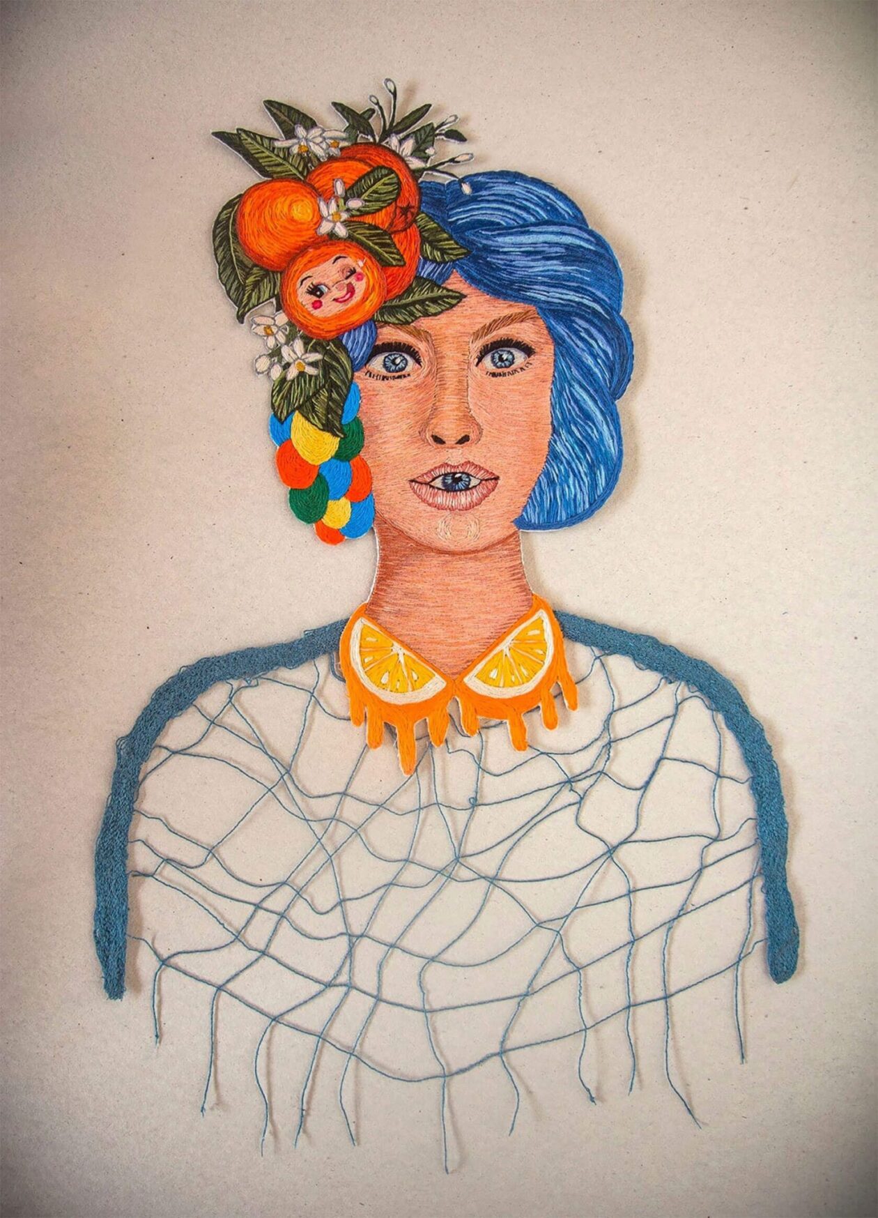 Flávia Itiberê's Surreal Embroidered Paintings (9)